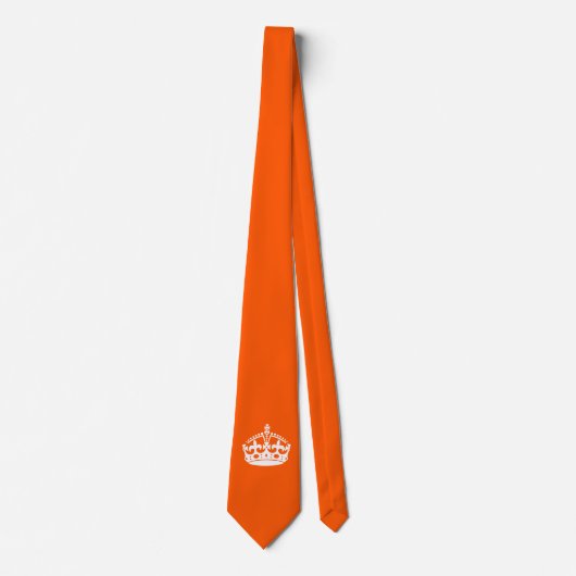 BEHALT CALM CROWN auf Orange Customizing Dies! Krawatte (Vorderseite)