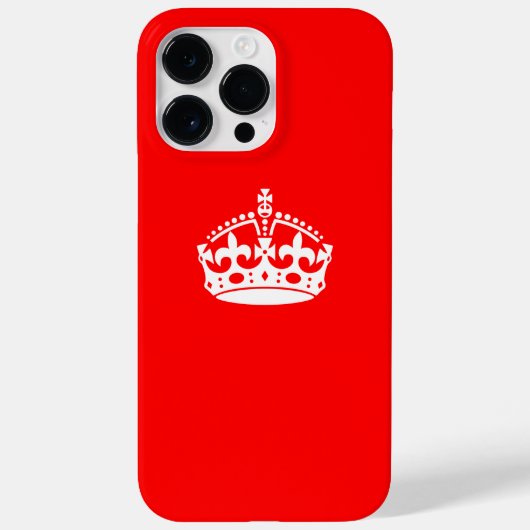 BEHALT CALM CROWN auf Red Customize This! Case-Mate iPhone Hülle (Rückseite)