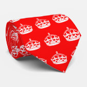 BEHALT CALM CROWN auf Red Customize This! Krawatte (Gerollt)