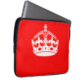 BEHALT CALM CROWN auf Red Customize This! Laptopschutzhülle (Vorne Rechts)