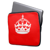 BEHALT CALM CROWN auf Red Customize This! Laptopschutzhülle (Vorderseite Links)
