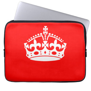 BEHALT CALM CROWN auf Red Customize This! Laptopschutzhülle