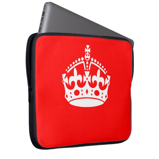 BEHALT CALM CROWN auf Red Customize This! Laptopschutzhülle (Vorne Rechts)