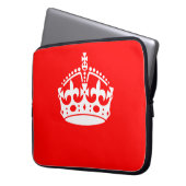 BEHALT CALM CROWN auf Red Customize This! Laptopschutzhülle (Vorderseite Links)