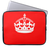 BEHALT CALM CROWN auf Red Customize This! Laptopschutzhülle (Vorderseite)