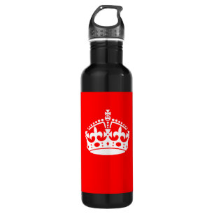 BEHALT CALM CROWN auf Red Customize This! Trinkflasche