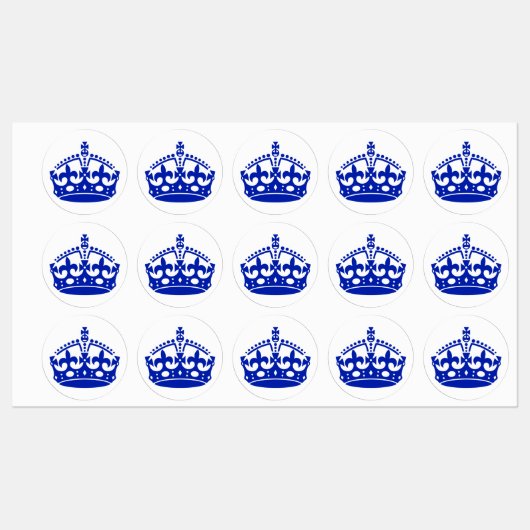 Behalt Calm Crown Blue Etiketten (Blatt)