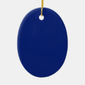 Behalt Calm Crown Icon auf Navy Blue Keramik Ornament (Vorne)