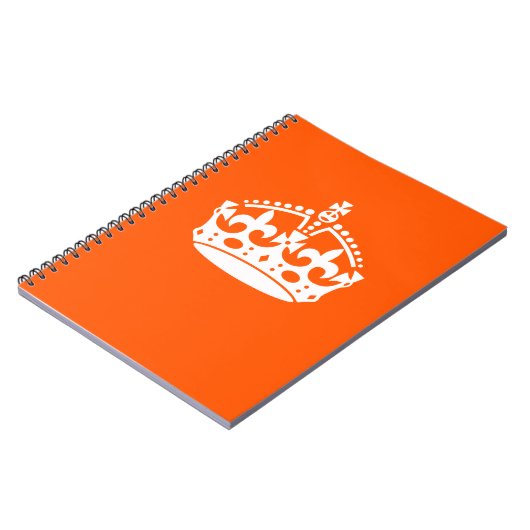 BEHALT CALM CROWN Icon on Orange Customizing Notizblock (Linke Seite)