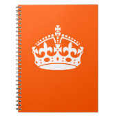 BEHALT CALM CROWN Icon on Orange Customizing Notizblock (Vorderseite)