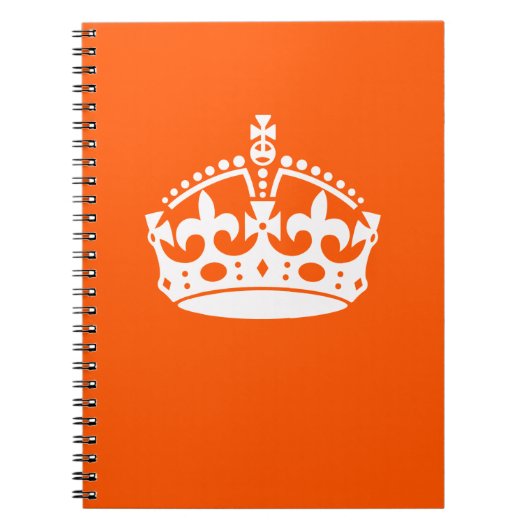 BEHALT CALM CROWN Icon on Orange Customizing Notizblock (Vorderseite)