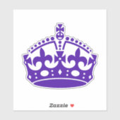 Behalt Calm Crown Lila Aufkleber (Blatt)