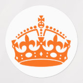 Behalt Calm Crown Orange Etiketten (Design 1)