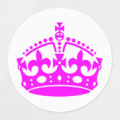 Behalt Calm Crown Pink Fuchsia Etiketten (Design 2)