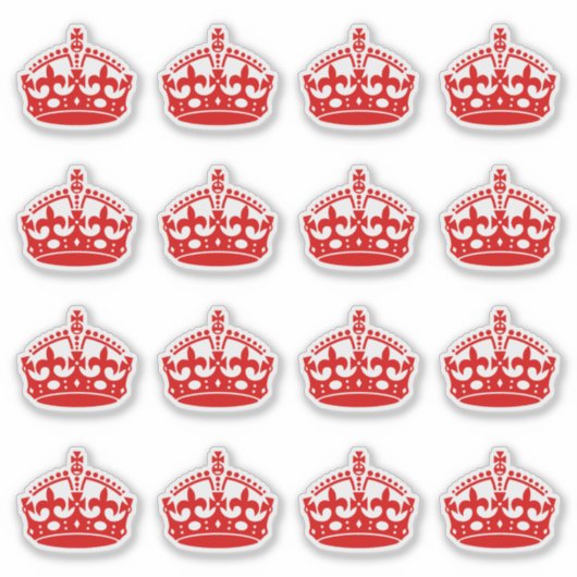 Behalt Calm Crown Red Aufkleber (Vorderseite)