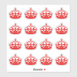 Behalt Calm Crown Red Aufkleber