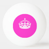 BEHALT CALM CROWN Royal Icon on Pink Anpassen Tischtennisball (Vorderseite)