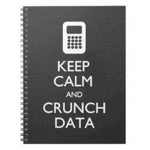 Behalt Calm Crunch Data Big Data Notebook Notizblock