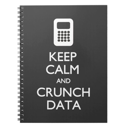 Behalt Calm Crunch Data Big Data Notebook Notizblock (Vorderseite)