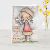 Behalt Calm Cupcake - Geburtstagskarte Karte (Gelbe Blume)