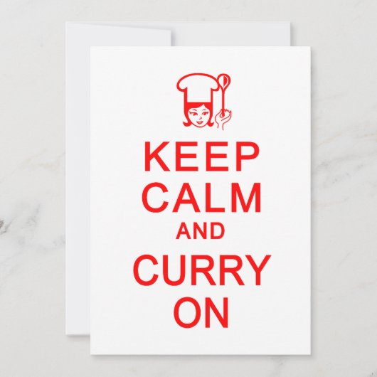 Behalt Calm & Curry auf Einladung, anpassen Einladung (Vorderseite)