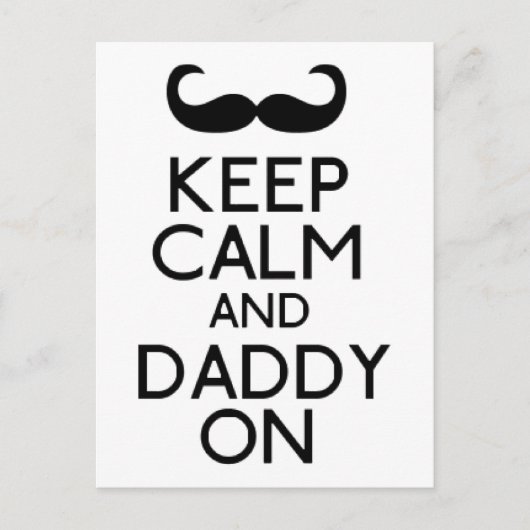 Behalt Calm & Daddy on Postkarte (Vorderseite)