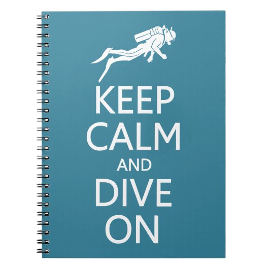 Behalt Calm & Dive On Custom Color Notebook Notizblock (Vorderseite)