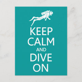 Behalt Calm & Dive On Custom Color Postcard Postkarte