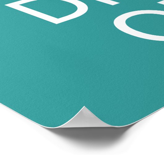 Behalt Calm & Dive On Custom Color Poster (Ecke)