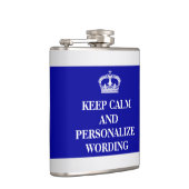 Behalt Calm DIY Kronblau weiß Flachmann (Rechts)