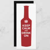 Behalt Calm & Drink 50. Geburtstagsparty Einladung (Vorne/Hinten)