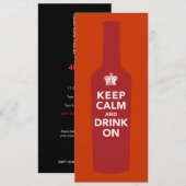 Behalt Calm & Drink auf Geburtstagsfeier Einladung (Vorne/Hinten)