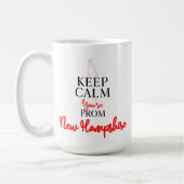 Behalt Calm Du bist aus New Hampshire Kaffeetasse (Links)