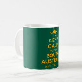 Behalt Calm Du bist in Südaustralien! Kaffeetasse (Vorderseite Links)