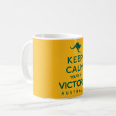 Behalt Calm Du bist in Victoria Australian Kaffeetasse (Vorderseite Links)