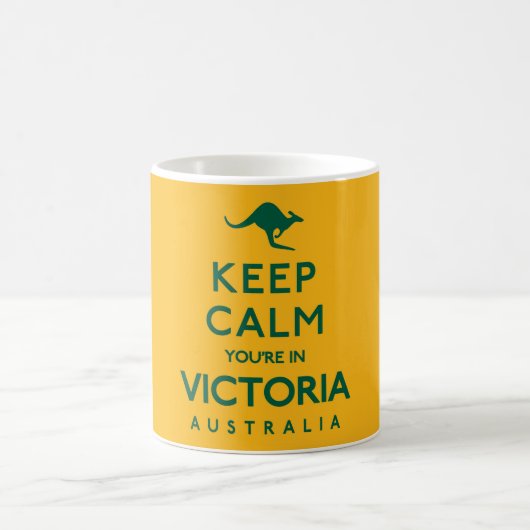 Behalt Calm Du bist in Victoria Australian Kaffeetasse (Mittel)