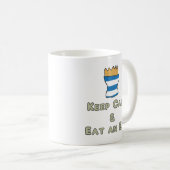 Behalt Calm Eat an Egg Kaffeetasse (VorderseiteRechts)