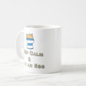 Behalt Calm Eat an Egg Kaffeetasse (Vorderseite Links)