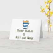 Behalt Calm Eat an Egg Karte (Gelbe Blume)