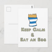 Behalt Calm Eat an Egg Postkarte (Vorne/Hinten)