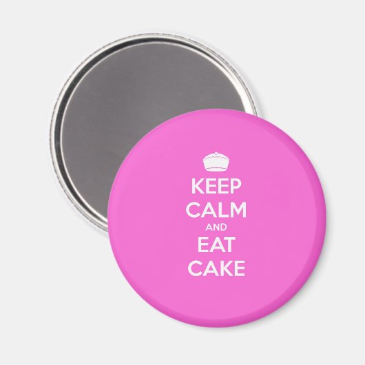 Behalt Calm & Eat Cake Magnet (Vorderseite/Rückseite)