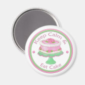 Behalt Calm & Eat Cake Magnet (Vorderseite/Rückseite)