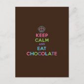 Behalt Calm & Eat Chocolate Postkarte (Vorderseite)