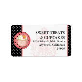 Behalt Calm & Eat Cupcakes Bäckerei Geschäftsadres Adressaufkleber (Vorne)