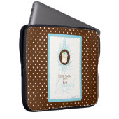 Behalt Calm & Eat Cupcakes - Modebewusstes Design Laptopschutzhülle (Vorne Rechts)