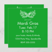 BEHALT CALM ES IST MARDI GRAS SAASON EINLADUNG (Vorne/Hinten)