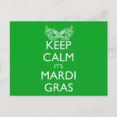 BEHALT CALM ES IST MARDI GRAS SAASON POSTKARTE (Vorderseite)