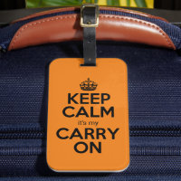 Behalt Calm, es ist mein Trab in lustiger Orange