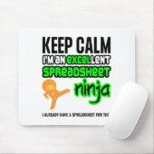 Behalt Calm EXCELlent SPREADSHEET NINJA Mousepad (Mit Mouse)