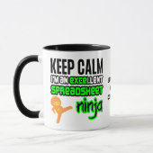 Behalt Calm EXCELlent SPREADSHEET NINJA Tasse (Links)